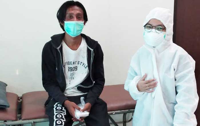 Triyono berdasarkan keterangan Dokter yang melakukan pemeriksaan kondisinya dalam keadaan baik. (foto : Exclusive)