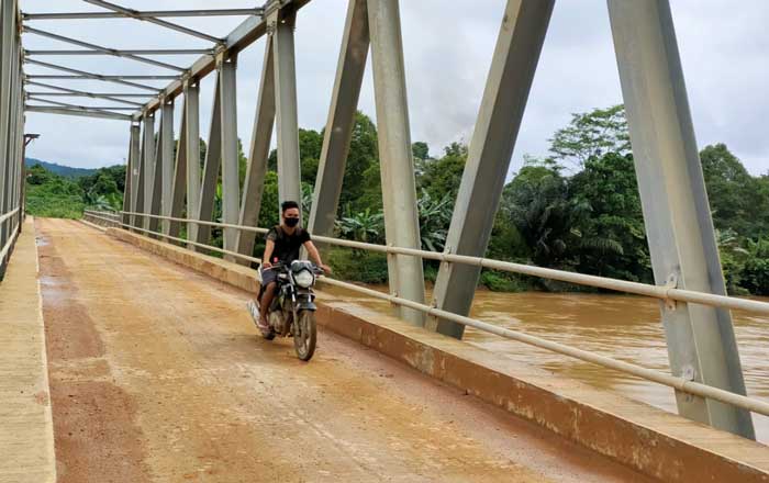 Jembatan Amai Benny Subianto Busang (ABS) sudah terbangun dan memudahkan akses masyarakat. (1st)