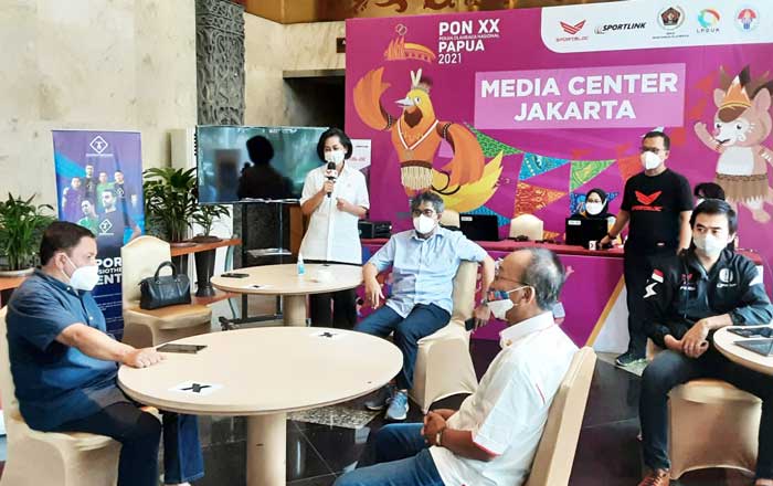 Launching Media Center PON XX Papua 2021 di Jakarta. (foto : PWI)