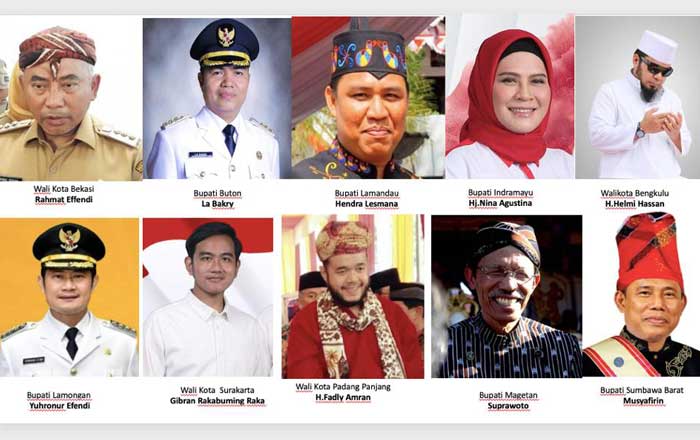 Sepuluh Bupati/Wali Kota ditetapkan Tim Juri masuk nominasi penerima AK-PWI pada HPN 2022 di Kendari, Sulawesi Tenggara. (Foto : Berbagai Sumber).
