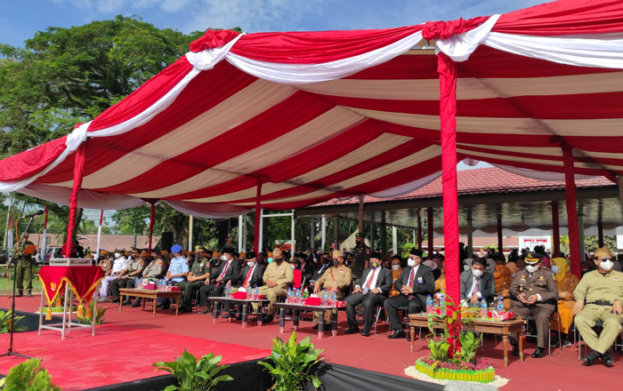 Upacara memperingati perisitiwa Merah Putih di Sanga-Sanga dilaksanakan setiap tahun untuk menghormati jasa-jasa para pahlawan yang telah gugur di tempat itu. (foto : Exclusive)