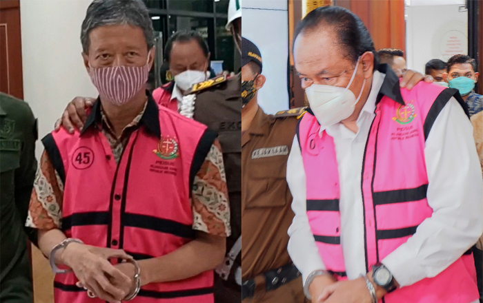 Tersangka SA dan AW diduga telah melakukan Tindak Pidana Korupsi Pengadaan Pesawat Udara pada PT Garuda Indonesia (Persero) Tbk Tahun 2011 â€“ 2021. (foto : Exclusive)