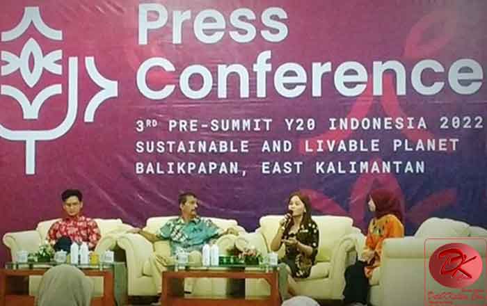 Konferensi Pers Pra KTT III Y20 yang akan digelar di Balikpapan. (Foto : @my)