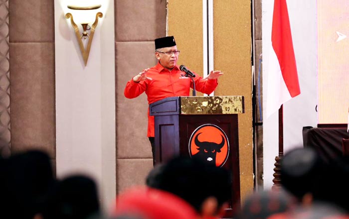 Sekretaris Jenderal DPP PDIP Hasto Kristiyanto membuka Rakerda III PDIP Kaltim. (foto: Exclusive)