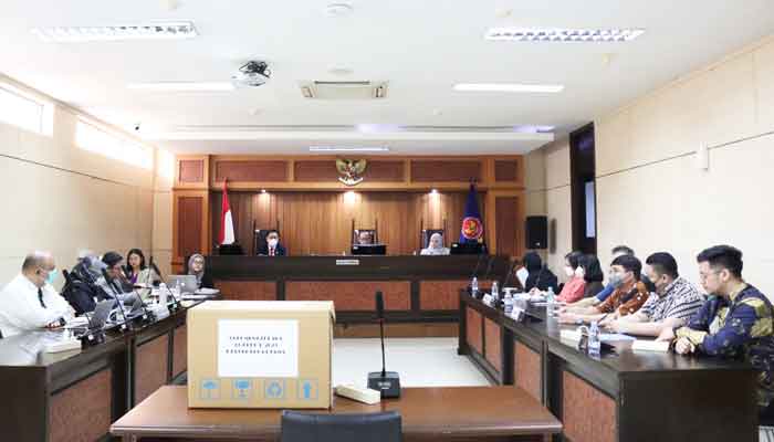 Sidang perdana Perkara Nomor 11/KPPU- L/2023 di Kantor KPPU Jakarta. (foto: Exclusive)