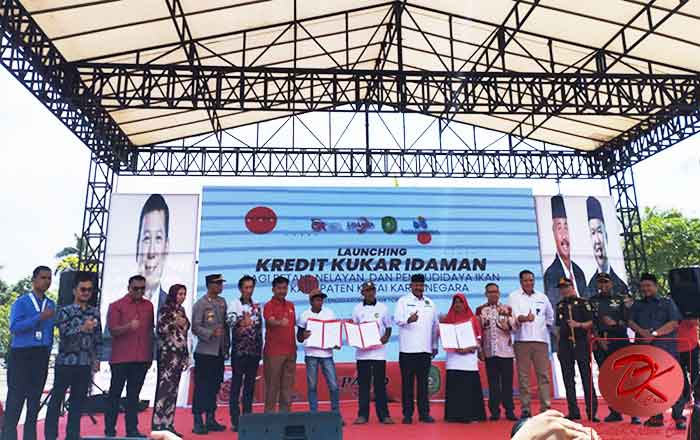Launching Kredit Kukar Idaman pada HUT Ke-58 Bank Kaltimtara dihadiri Bupati Kukar Edi Damansyah. (foto: Alim)