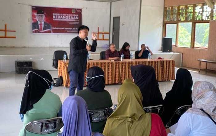 Muhammad Samsun, Wakil Ketua 1 DPRD Kaltim menggelar Sosialisasi Wawasan Kebangsaan, di Desa Jantur Baru, Kecamatan Muara Muntai, Kutai Kartanegara. (foto: Exclusive)